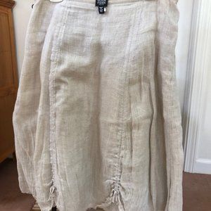 Eileen Fisher Linen lined skirt Sz Petite Med